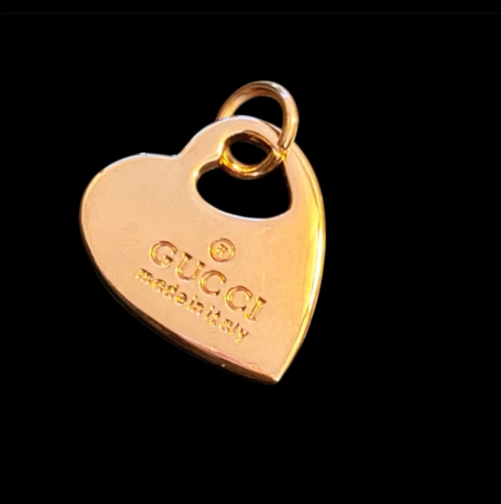 Gucci Light Gold Heart Replacement Pull Pendant Charm - Picture 2 of 5